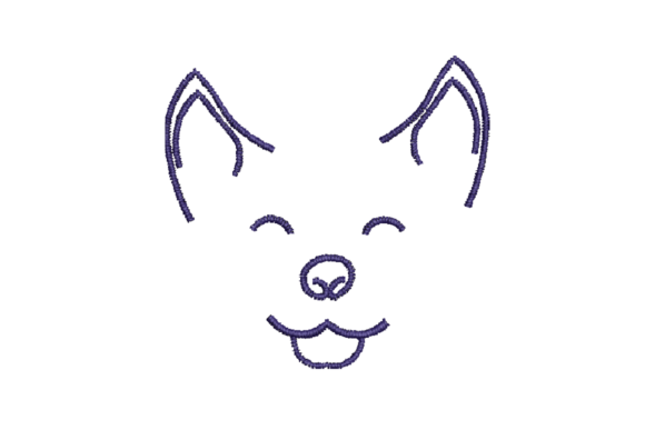 Dog Face Line Art Review for Real Embroidery Projects