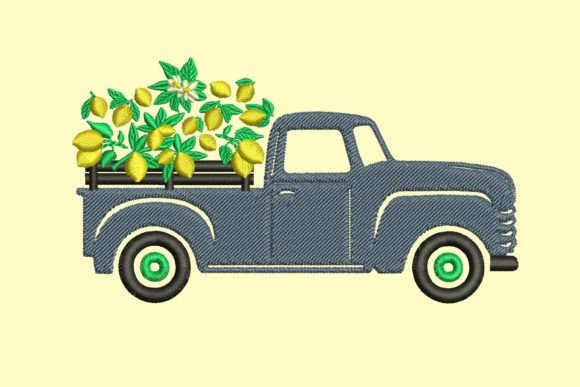 Lemon Truck: A Fresh Embroidery Design for Personalized Gifts