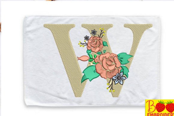 Letter W and Flower Embroidery Review